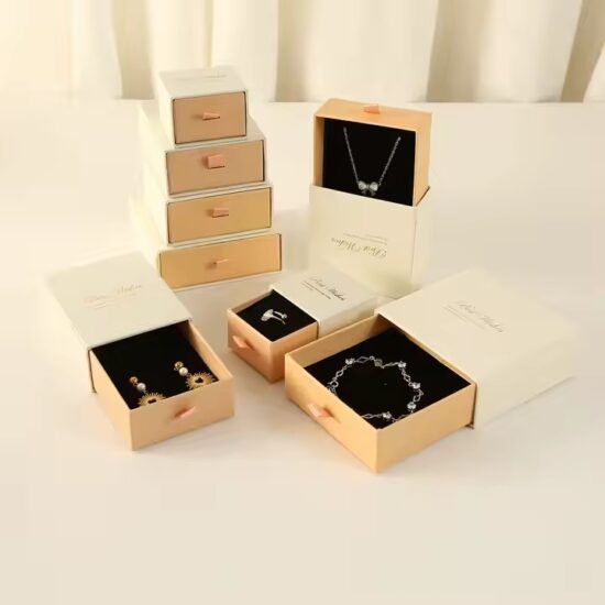 Wholesale Paper Jewelry Box for Necklaces, Rings, Earrings, and Watches with Custom Logo