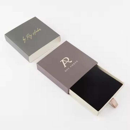 Wholesale Luxury Paper Jewelry Box with Custom Logo and Velvet Insert