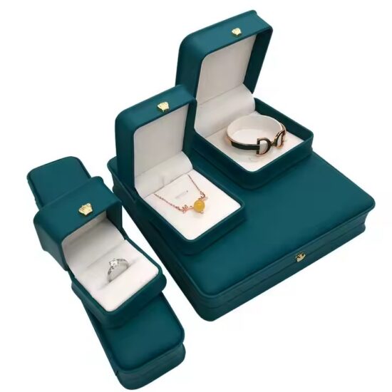 Luxury Leather Jewelry Box with Compartments and Custom Logo
