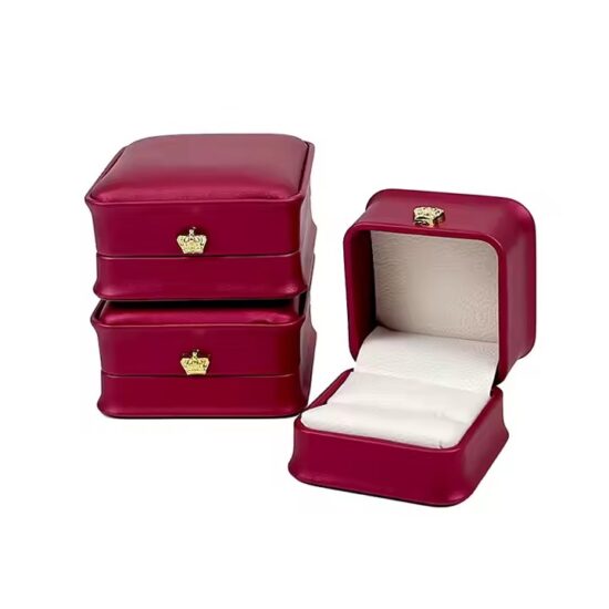 Luxury Leather Jewelry Box with Compartments and Custom Logo
