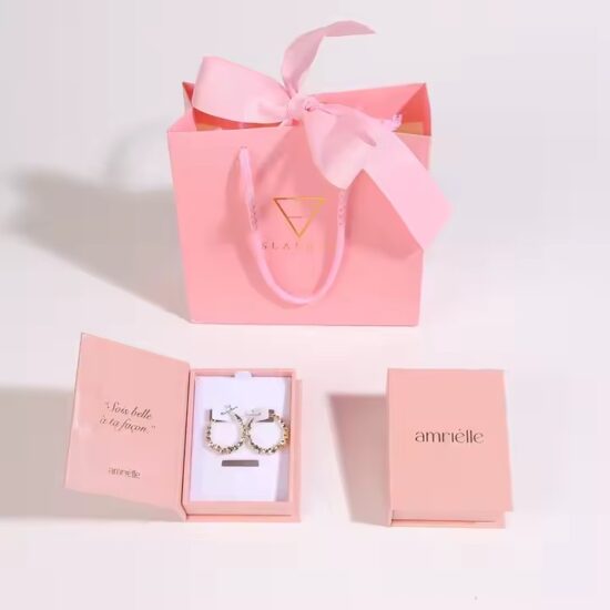 Custom Logo Paper Jewelry Box for Rings and Accessories Packaging