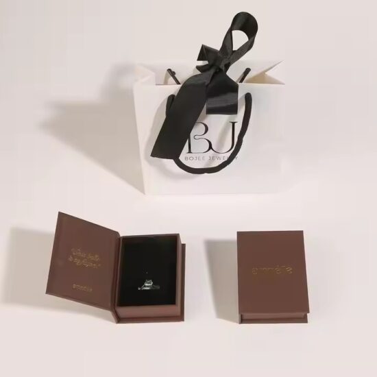 Custom Logo Paper Jewelry Box for Rings and Accessories Packaging