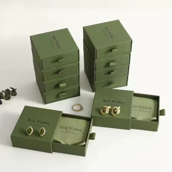 Custom Luxury Paper Jewelry Box with Personalized Logo for Elegant Packaging