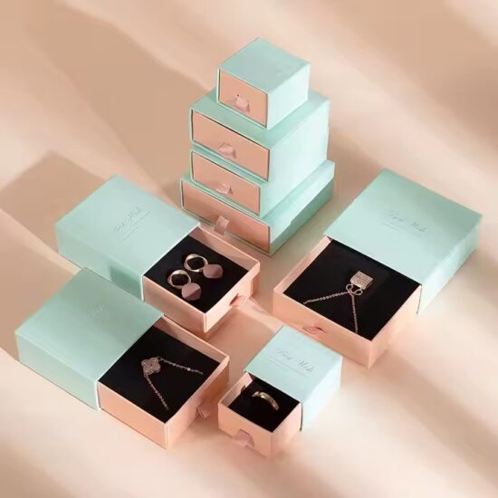 Custom Luxury Paper Jewelry Box with Personalized Logo for Elegant Packaging
