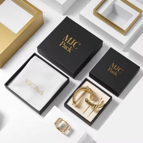 Custom Logo Luxury Paper Jewelry Boxes for Elegant Accessory Packaging