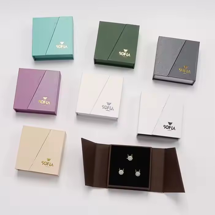 Luxury Custom Paper Jewelry Box for Necklace, Earrings and Ring Display