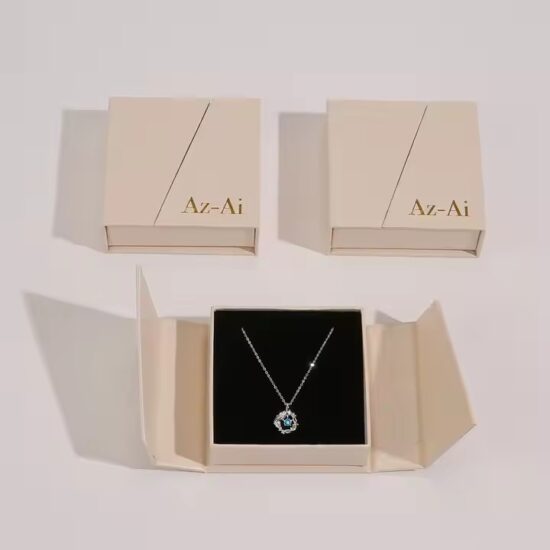 Luxury Custom Paper Jewelry Box for Necklace, Earrings and Ring Display