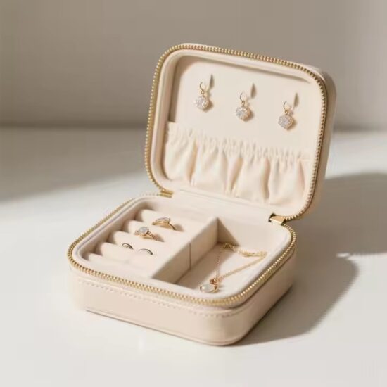 High-End Genuine Leather Jewelry Box with Custom Logo
