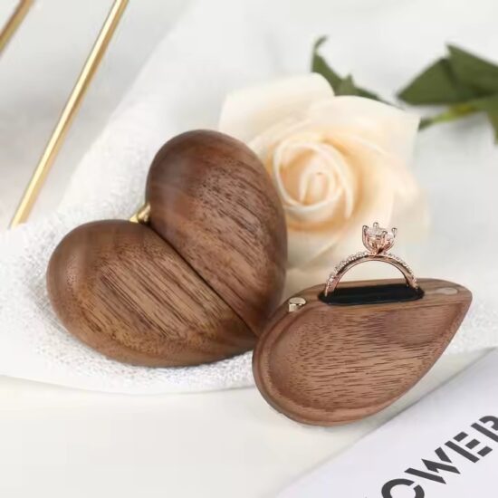 Luxury wooden jewelry organizer with compartments for rings and watches