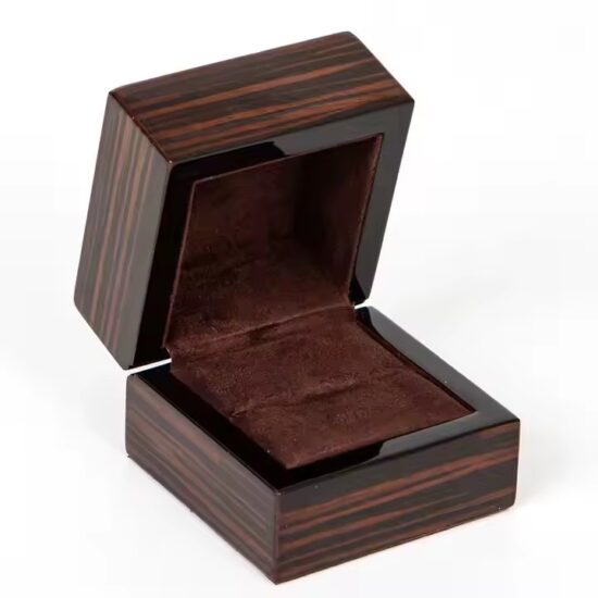 Luxury wooden jewelry organizer with compartments for rings and watches