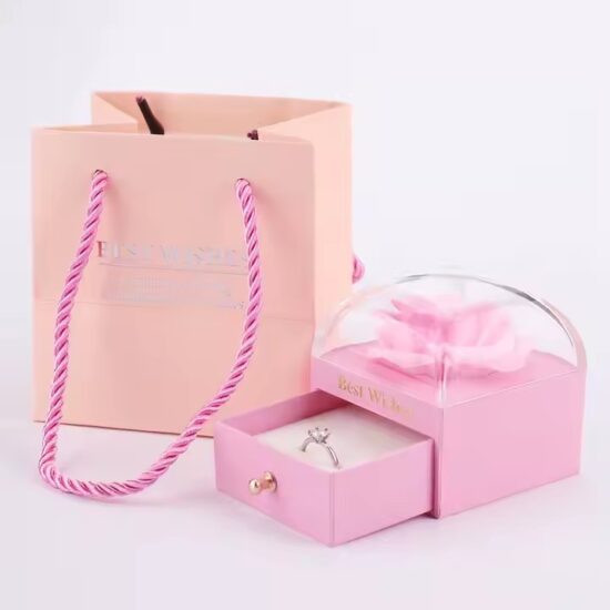 Custom Logo Luxury Gift Paper Jewelry Boxes with Elegant Finishes