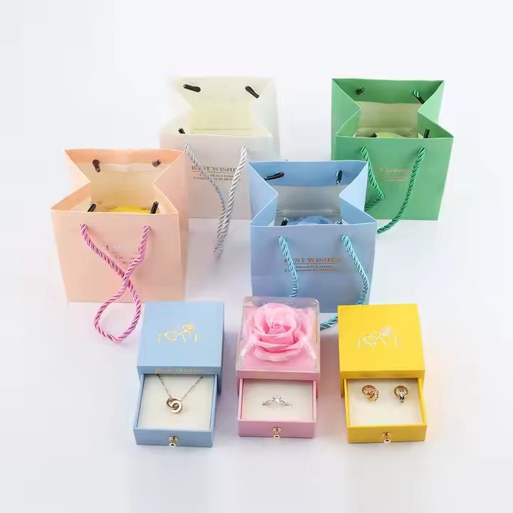 Custom Logo Luxury Gift Paper Jewelry Boxes with Elegant Finishes