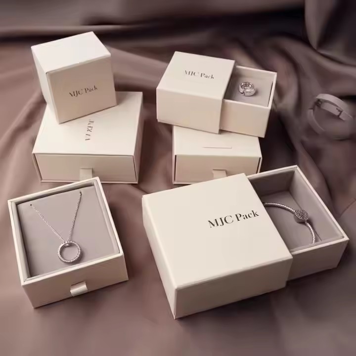 Custom Logo Paper Jewelry Boxes for Rings, Earrings, and Gift Packaging