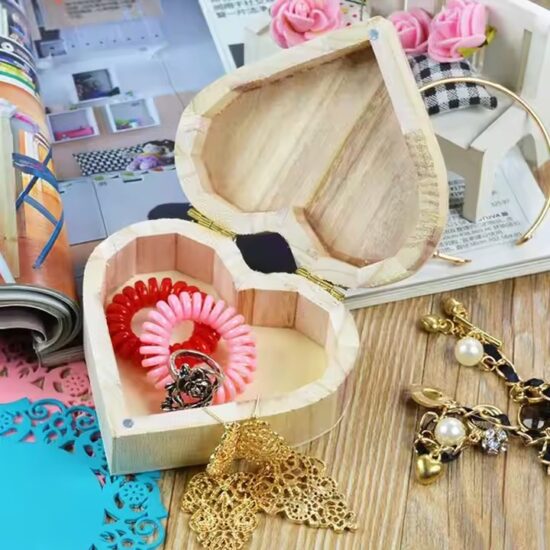 Custom luxury wooden engagement ring box with engraving