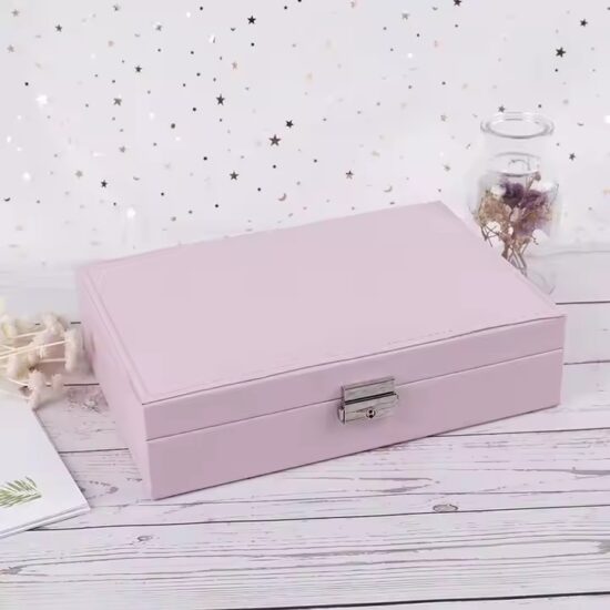 Luxury Travel Leather Jewelry Box with Compartments