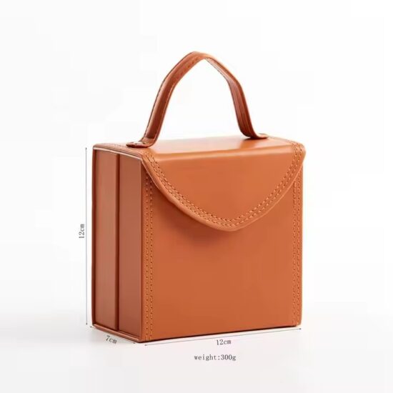 Luxury Real Leather Jewelry Organizer Box with Custom Branding