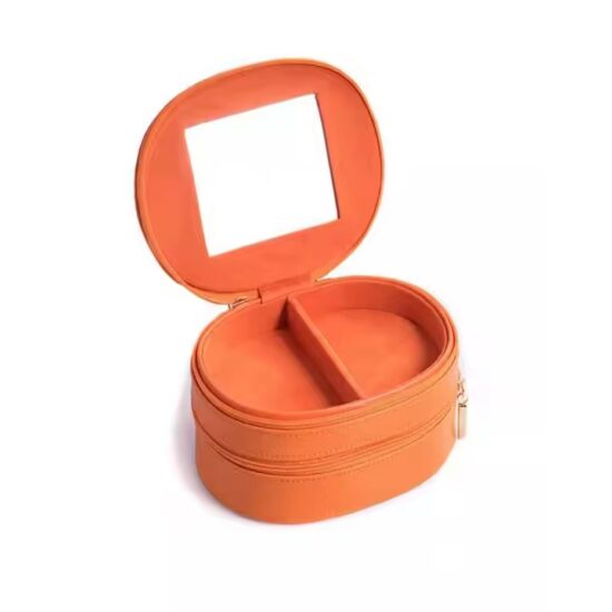 Luxury Real Leather Jewelry Organizer Box with Custom Branding