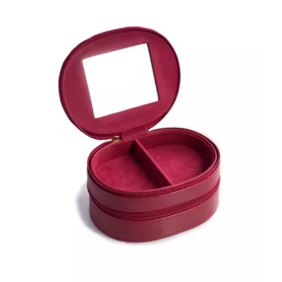 Luxury Real Leather Jewelry Organizer Box with Custom Branding