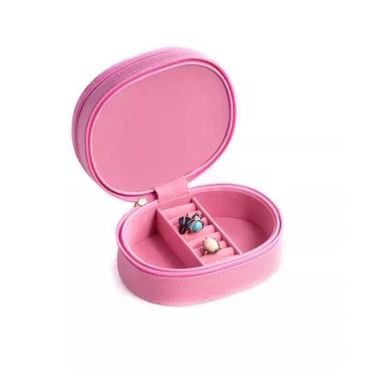 Luxury Real Leather Jewelry Organizer Box with Custom Branding