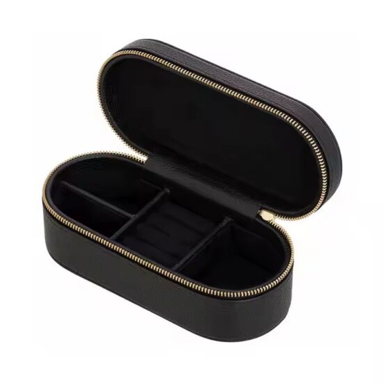 Custom Logo Luxury Travel Genuine Leather Jewelry Box for Women