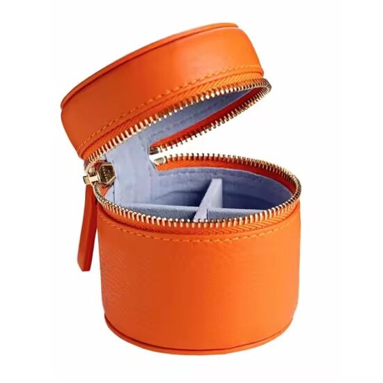 Custom Logo Luxury Travel Genuine Leather Jewelry Box for Women