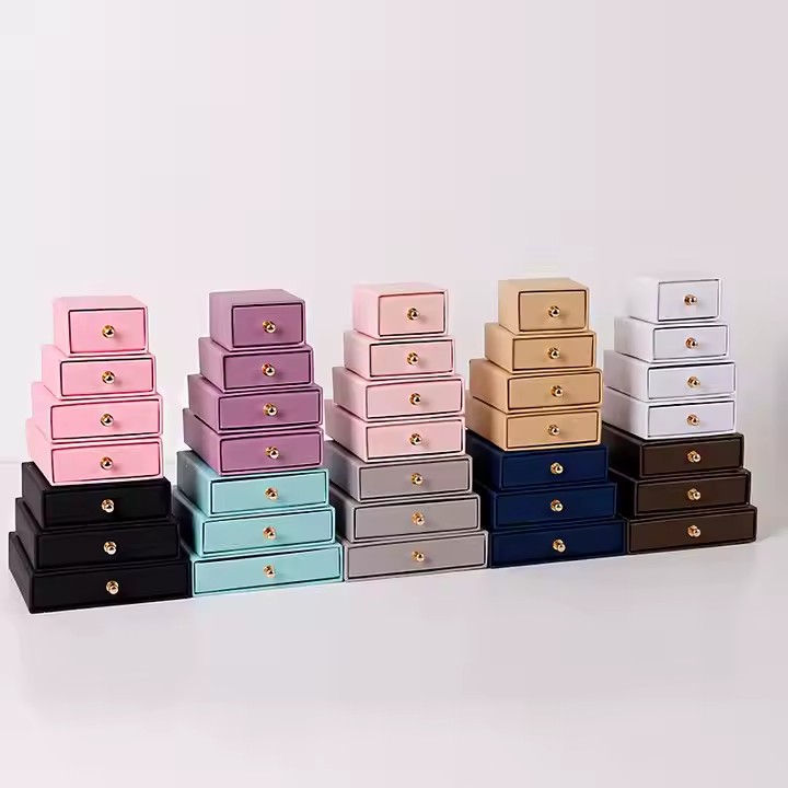 High-Quality Custom Paper Jewelry Box with Logo and Velvet Interior
