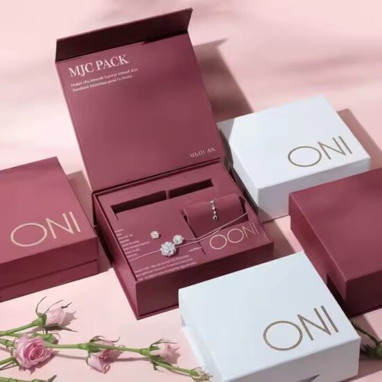 Eco-Friendly Custom Logo Recyclable Paper Jewelry Boxes for Rings and Gifts