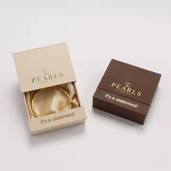Eco-Friendly Custom Paper Jewelry Box with Modern Minimalist Design