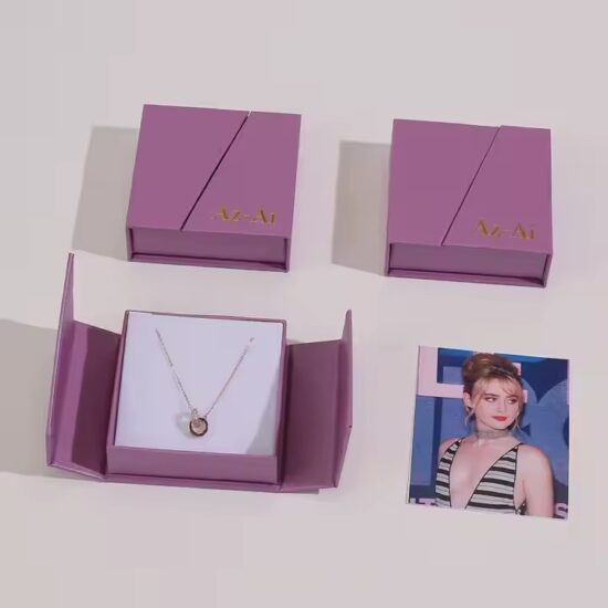 Eco-Friendly Custom Paper Jewelry Box with Modern Minimalist Design
