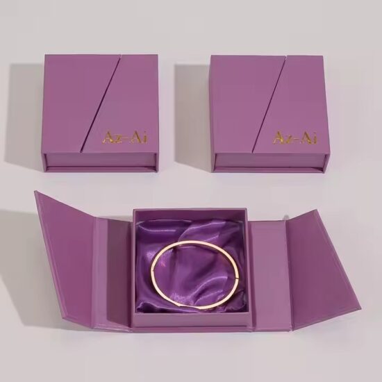 Eco-Friendly Custom Paper Jewelry Box with Modern Minimalist Design