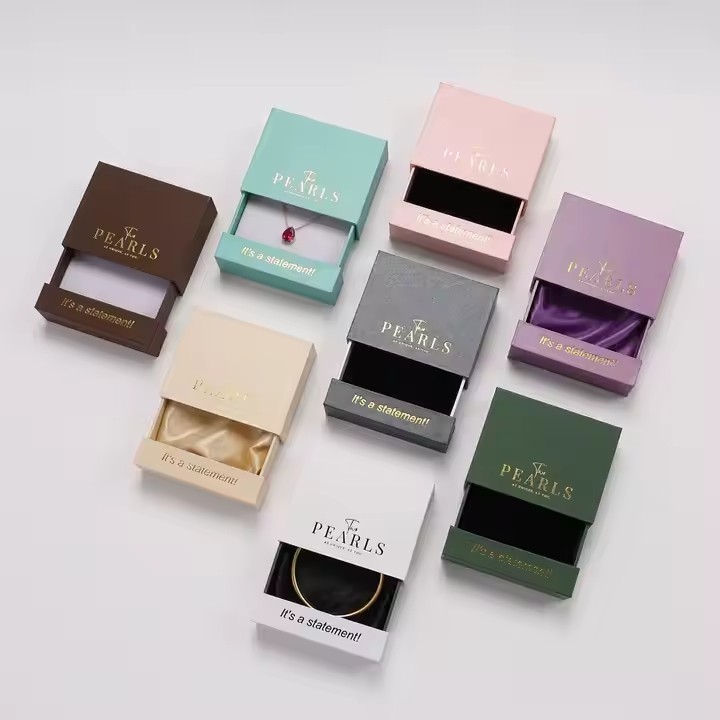 Eco-Friendly Custom Paper Jewelry Box with Modern Minimalist Design