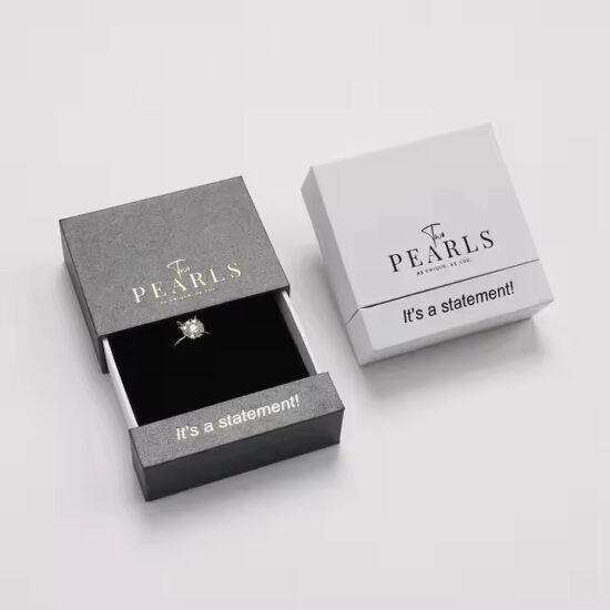 Eco-Friendly Custom Paper Jewelry Box with Modern Minimalist Design