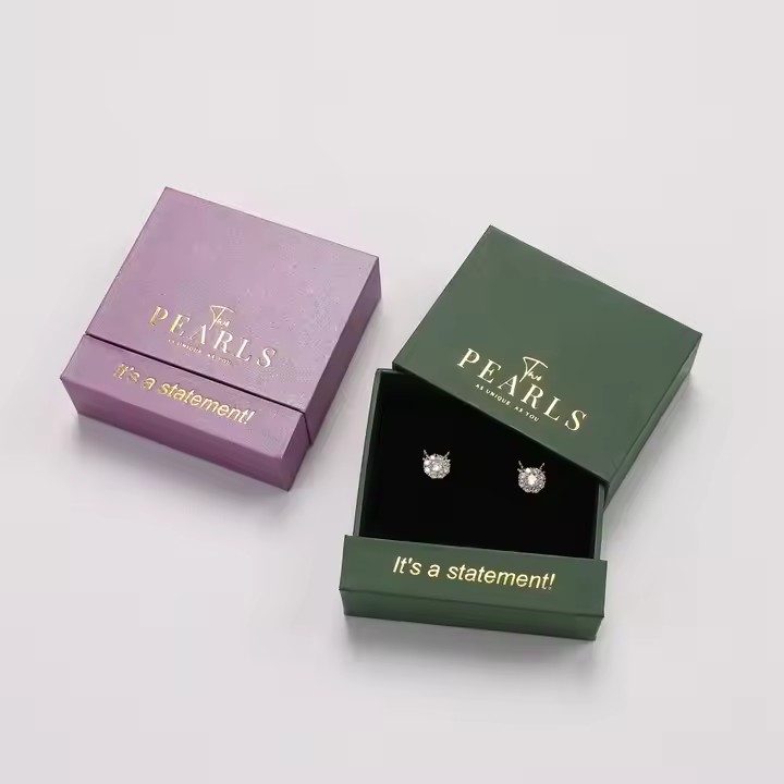 Eco-Friendly Custom Paper Jewelry Box with Modern Minimalist Design