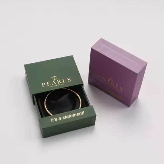 Eco-Friendly Custom Paper Jewelry Box with Modern Minimalist Design