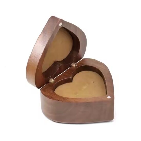 Portable vintage wooden jewelry box with antique finish and clasp