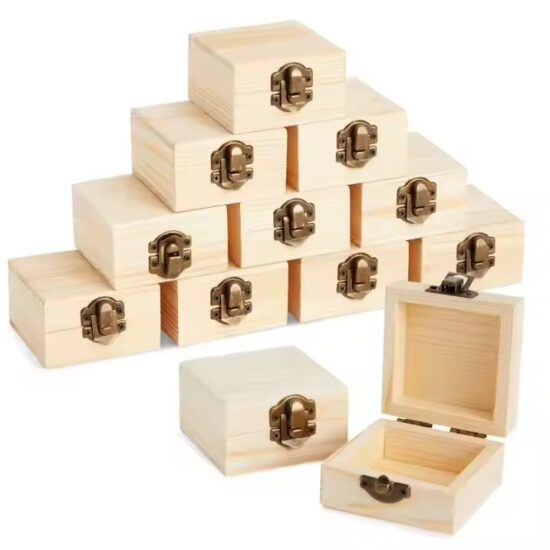 Custom shaped wooden jewelry box with elegant finish
