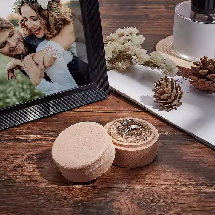 Custom shaped wooden jewelry box with elegant finish
