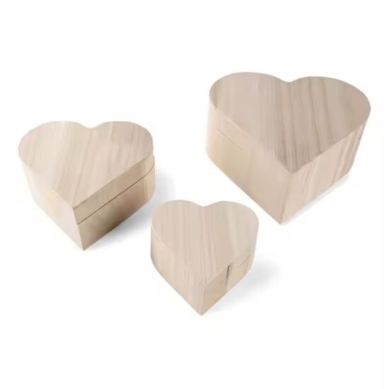 Custom shaped wooden jewelry box with elegant finish