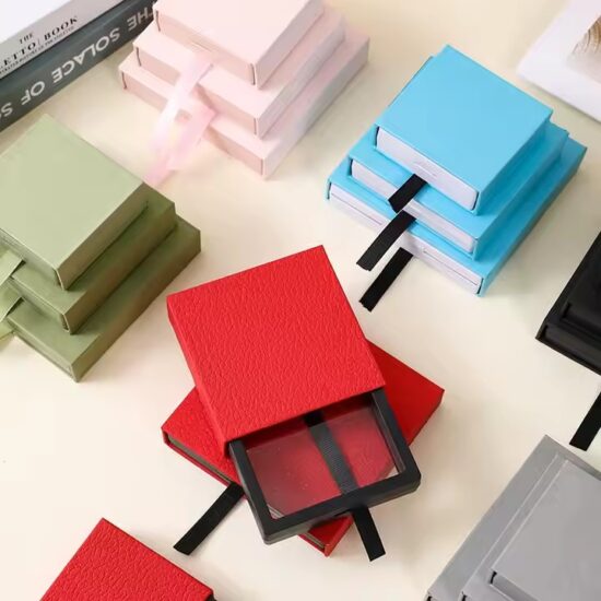 Personalized Sliding Drawer Paper Jewelry Boxes with Custom Branding