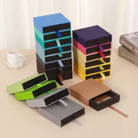 Personalized Sliding Drawer Paper Jewelry Boxes with Custom Branding