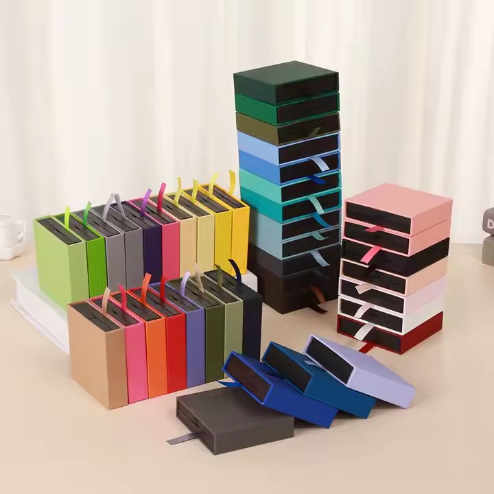 Personalized Sliding Drawer Paper Jewelry Boxes with Custom Branding