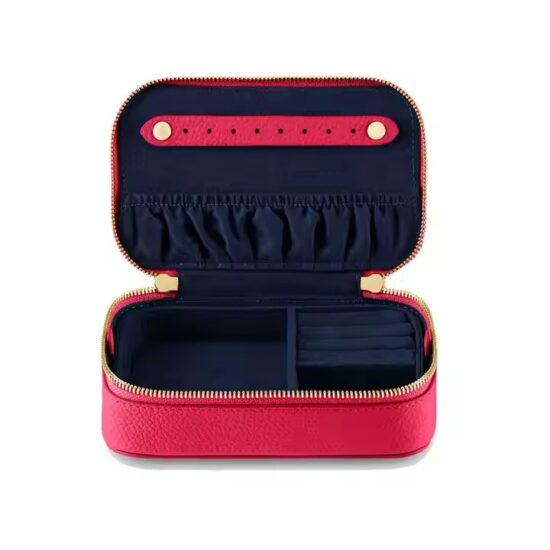 New Design Luxury Leather Travel Jewelry Box with Compartments