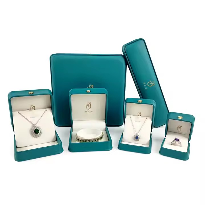 Custom Leather Jewelry Boxes with Logo for Rings and Earrings