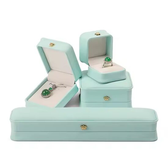 Custom Leather Jewelry Boxes with Logo for Rings and Earrings