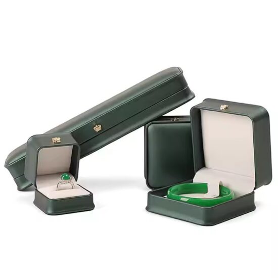 Custom Leather Jewelry Boxes with Logo for Rings and Earrings