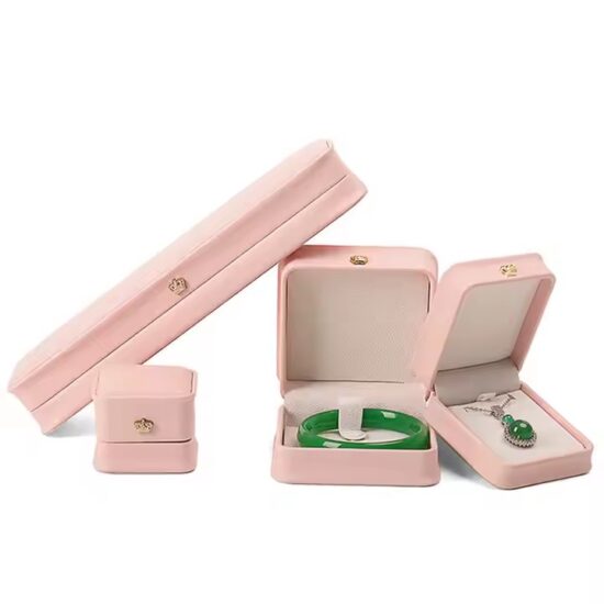 Custom Leather Jewelry Boxes with Logo for Rings and Earrings