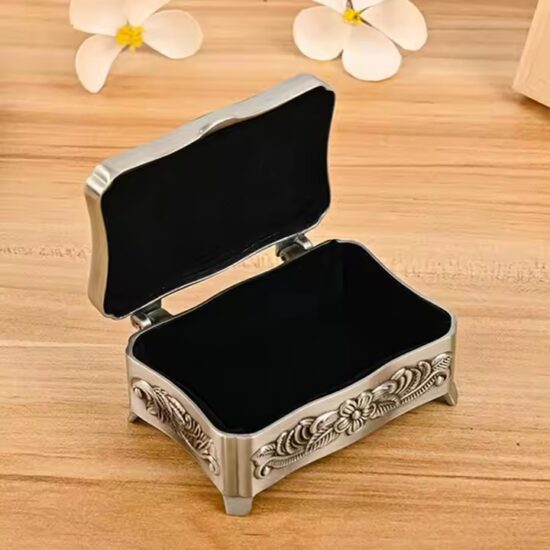 Bestselling Vintage Metal Jewelry Box with Ornate Detailing