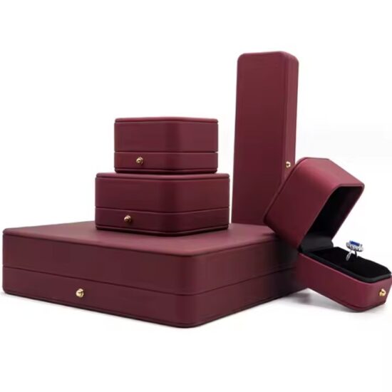 Hot Selling PU Leather Jewelry Box with Velvet Lining