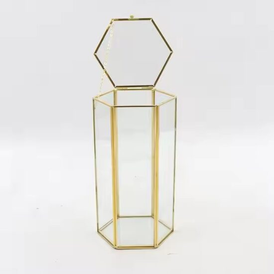 Luxury Glass Jewelry Organizer Box with Velvet Compartments