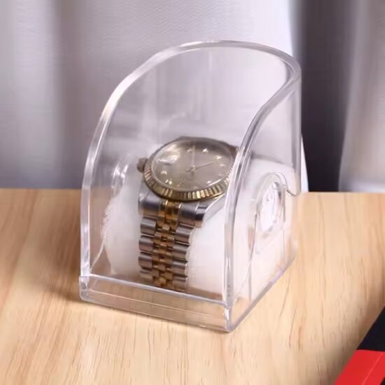 Transparent Acrylic Dustproof Watch Box with Display Function
